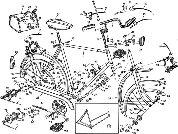 exploded view bike